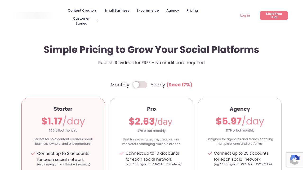 Repurpose.io pricing page showing recurring workflow plans.